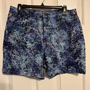 Gloria Vanderbilt Amanda Navy Speckled Shorts EUC
